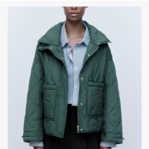Green Quilted Women's Jacket
